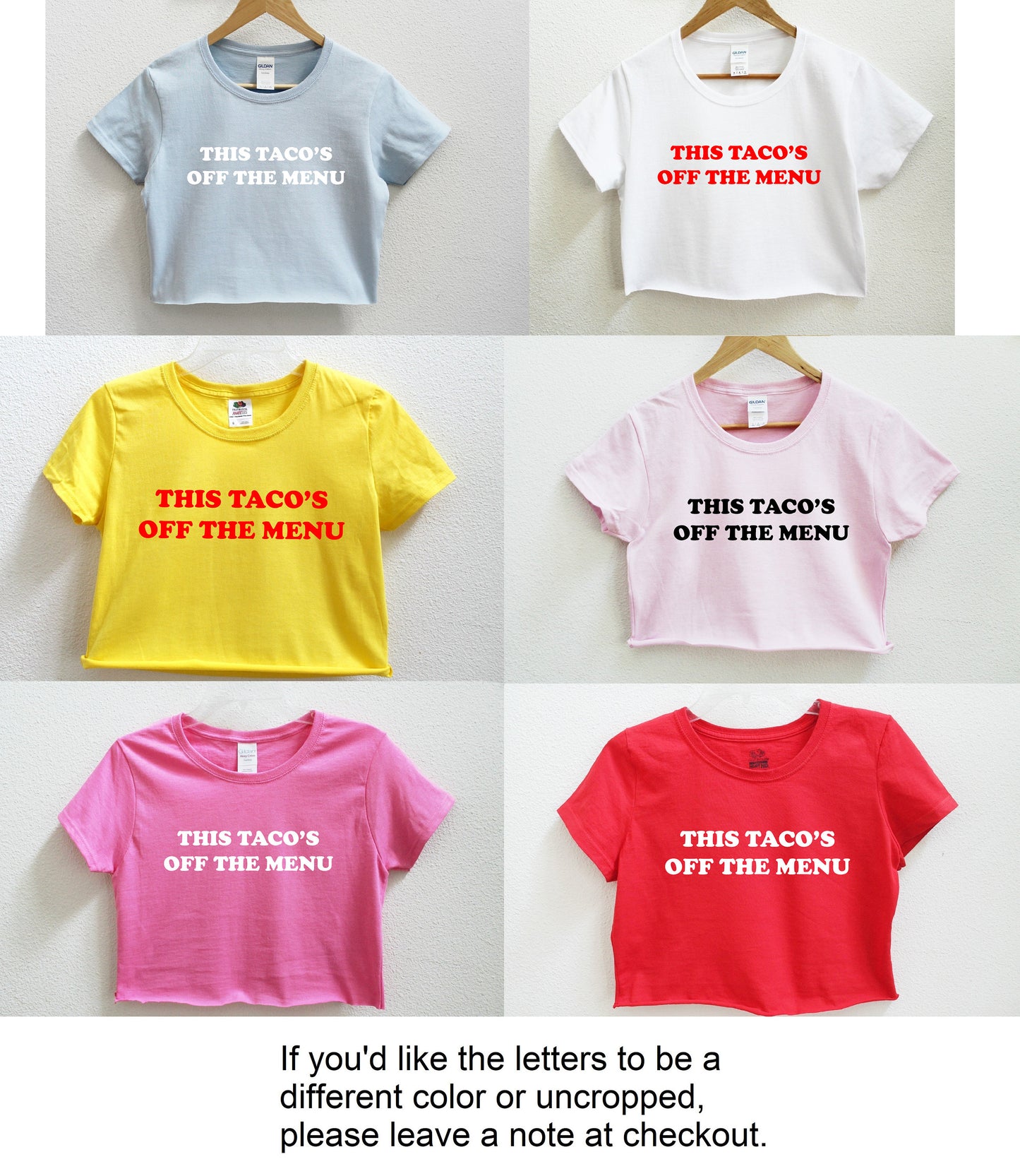 This Taco's Off The Menu Women's Crop Shirt S-3XL